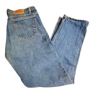 Levi's 505 Denim JEANS Men's 36x33 Zipper 5 Pocket Levi Straight Leg Regular Fit